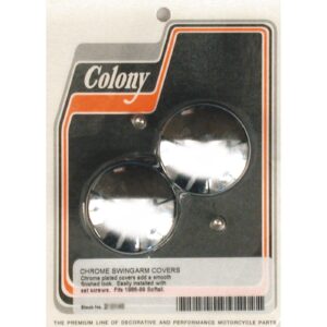 Colony Colony, swingarm pivot bolt cover set. Chrome, domed