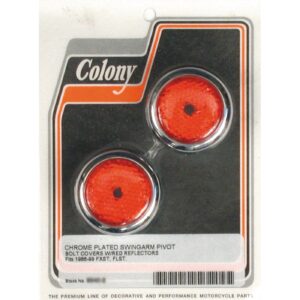 Colony Colony, swingarm pivot bolt cover set. Red reflector