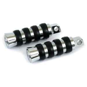 MCS Cushion band foot pegs, small diameter. Chrome