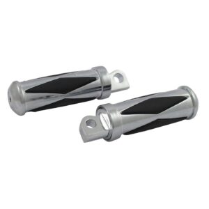 MCS Diamond footpegs, small diameter. male mount. Chrome