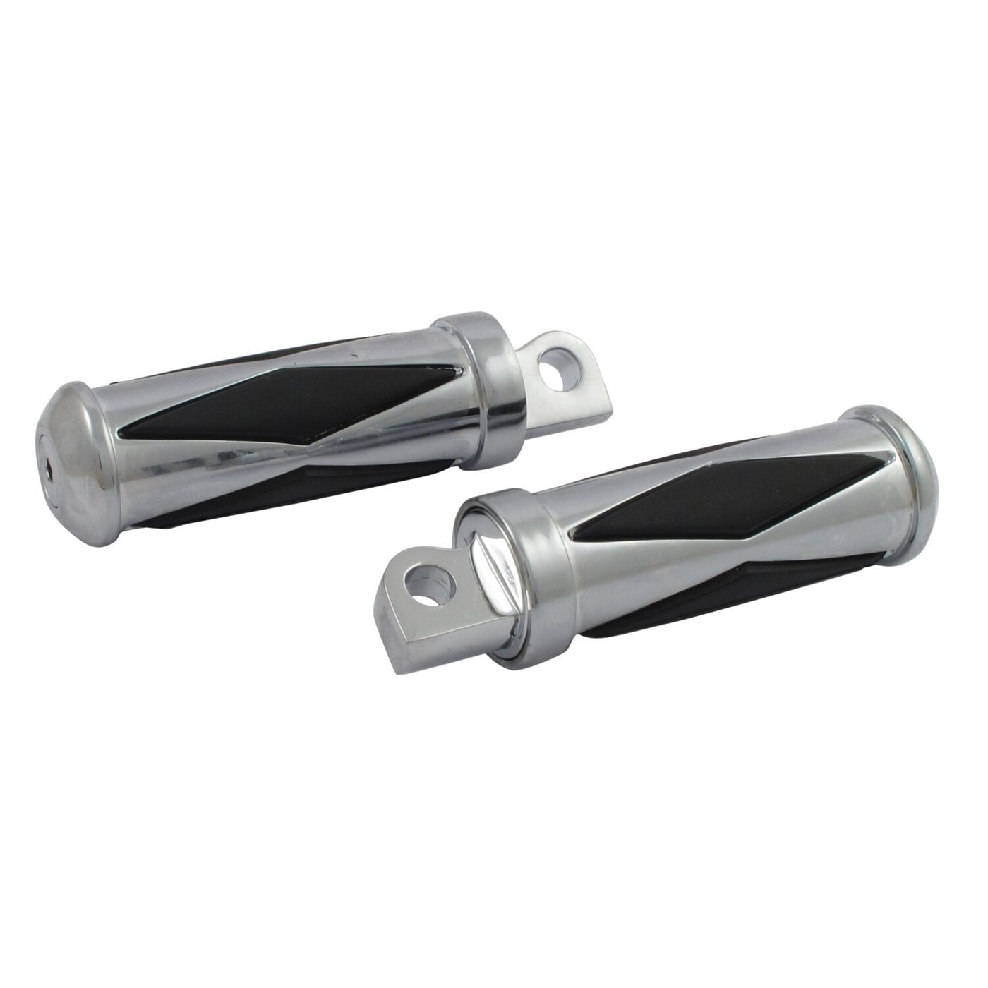 MCS Diamond footpegs, small diameter. male mount. Chrome