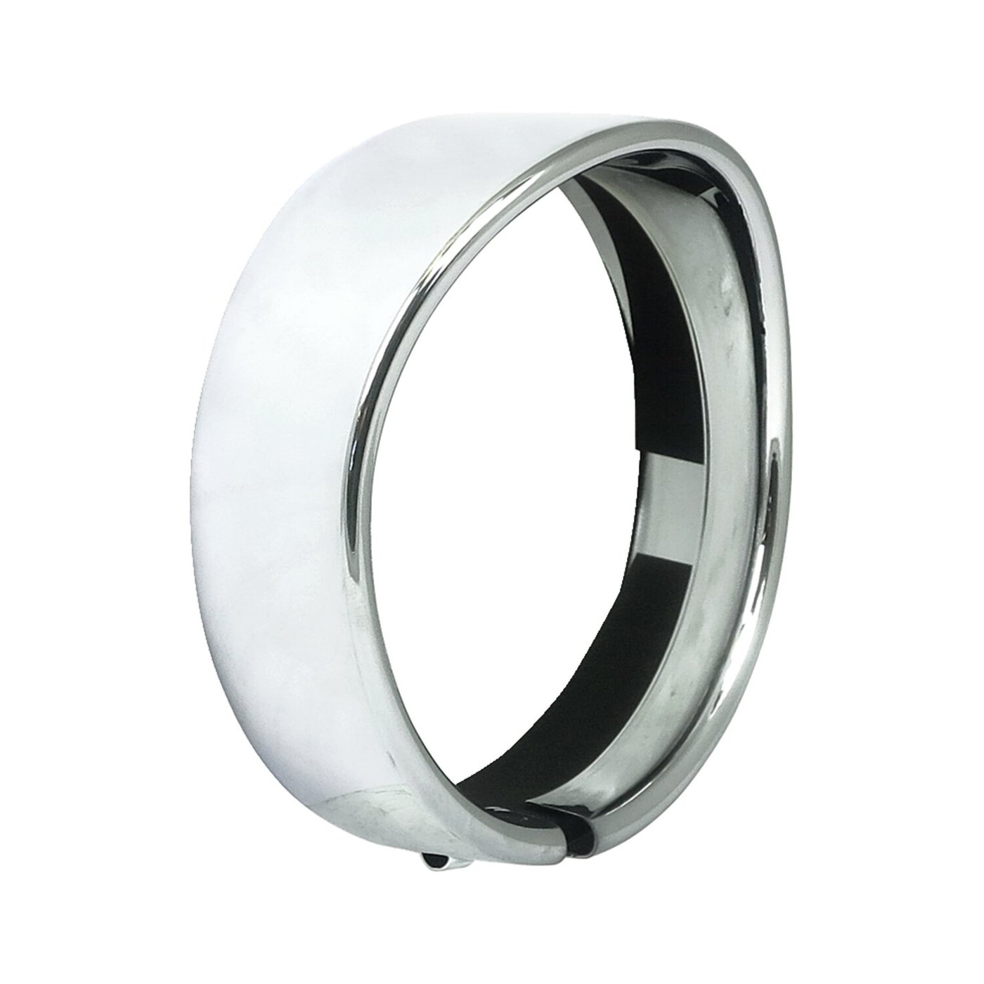 MCS Recessed trim ring with visor. 5-3/4" headlamp. Chrome