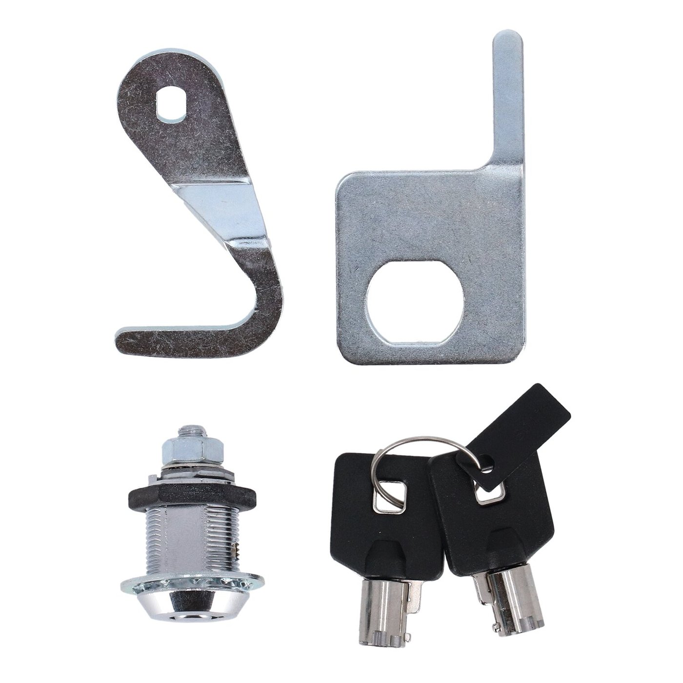 MCS Saddlebag lock and key kit. Chrome - Image 2