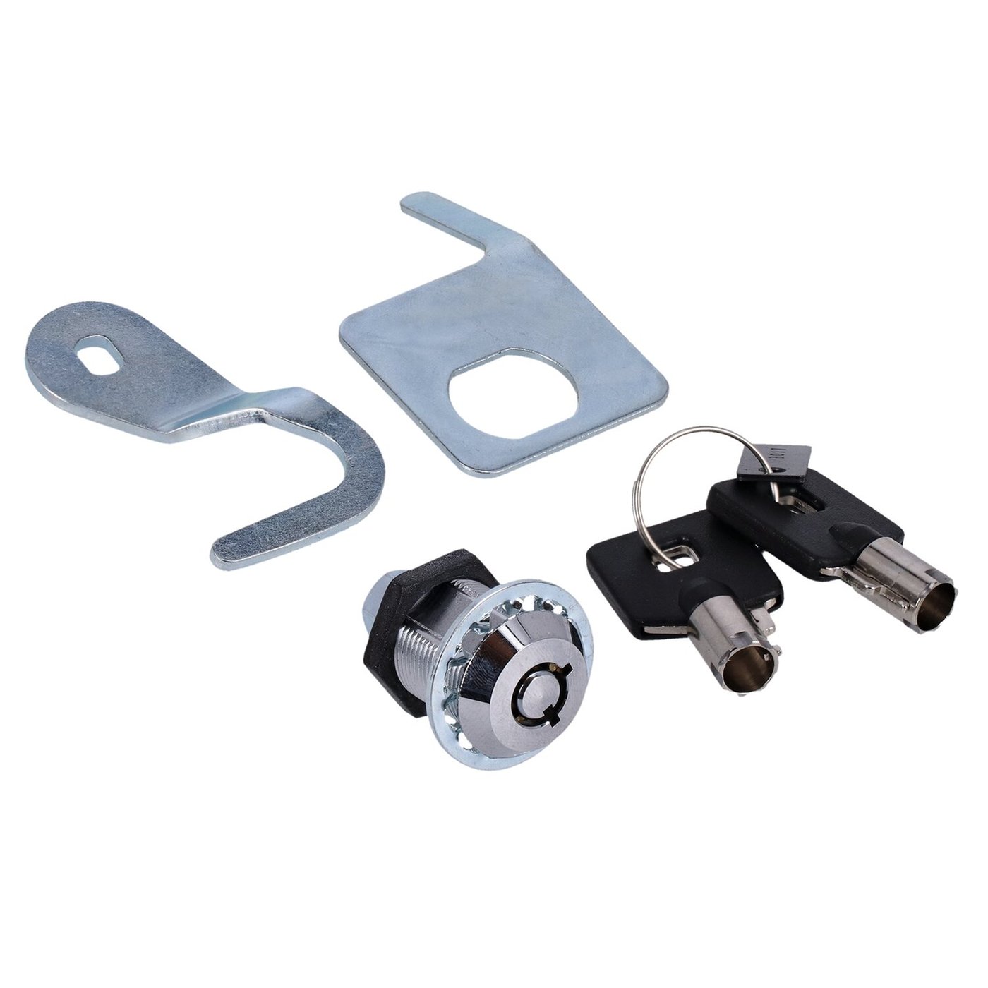 MCS Saddlebag lock and key kit. Chrome