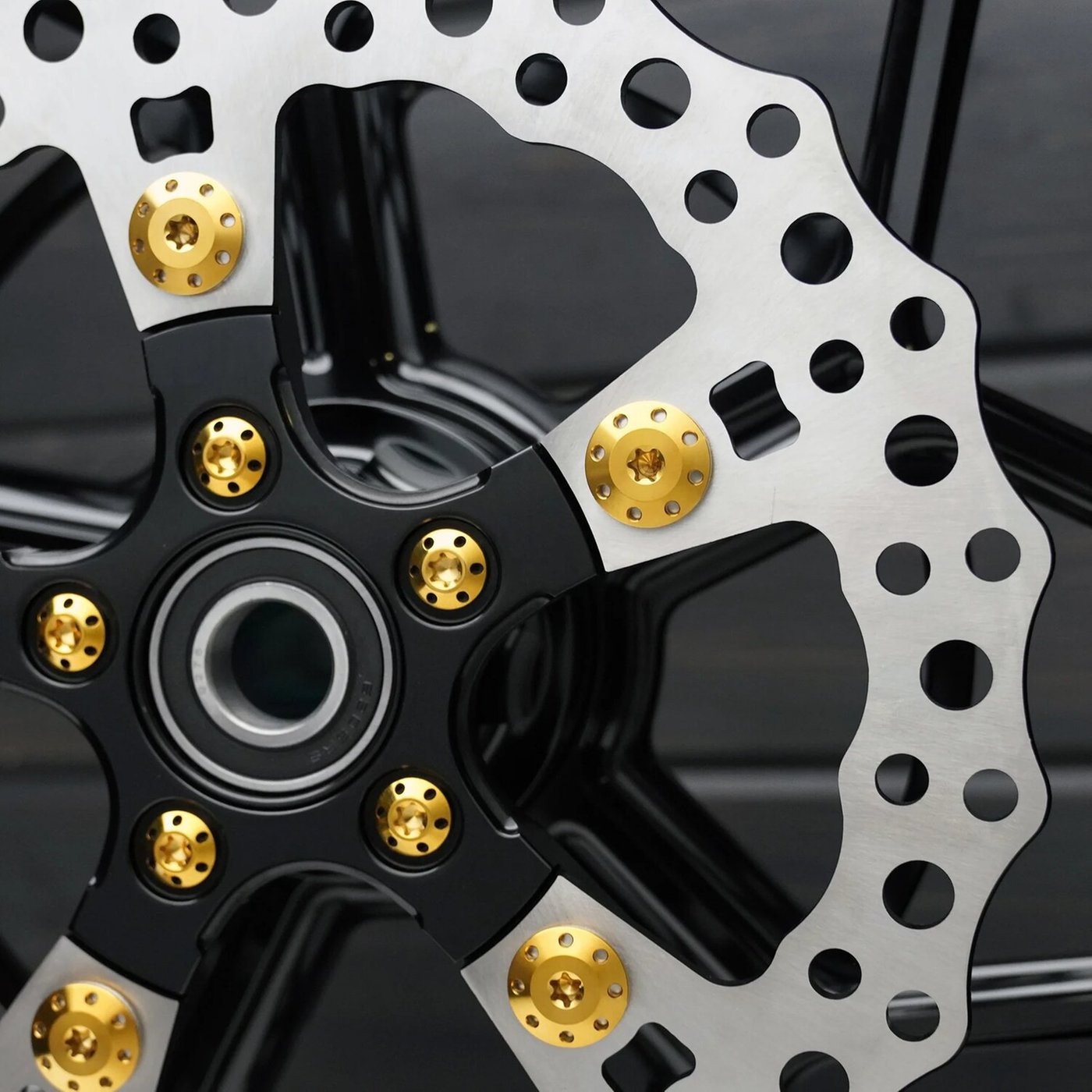 Arlen Ness Arlen Ness, Titanium brake rotor bolt kit. Front. Gold - Image 2