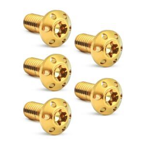 Arlen Ness Arlen Ness, Titanium brake rotor bolt kit. Front. Gold