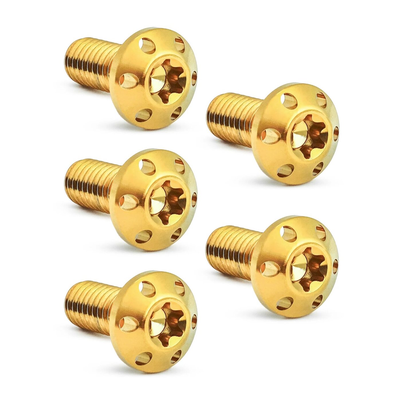 Arlen Ness Arlen Ness, Titanium brake rotor bolt kit. Front. Gold