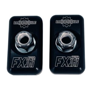 Bare knuckle performance Bare Knuckle Performance, axle adjuster plate kit. FXR logo