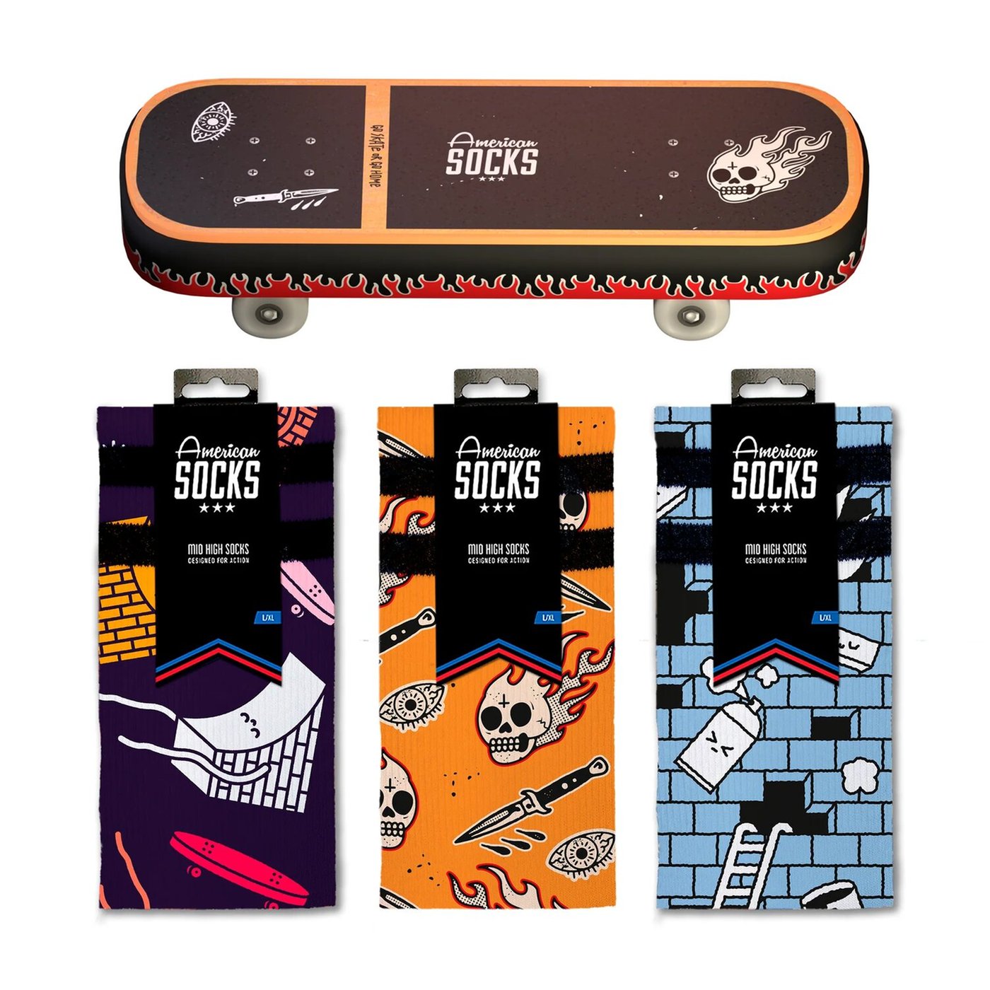 American Socks American Socks Skateboard gift box