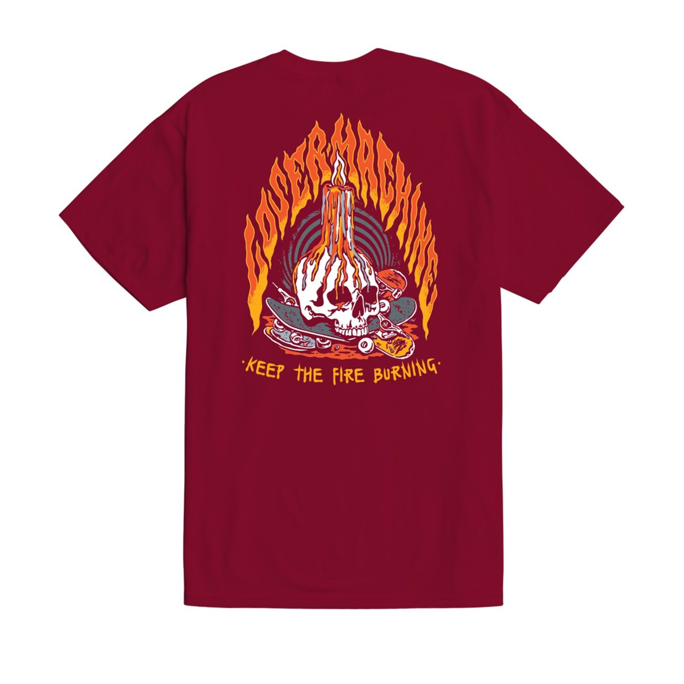 Loser Machine Company Loser Machine On Fire t-shirt burgundy