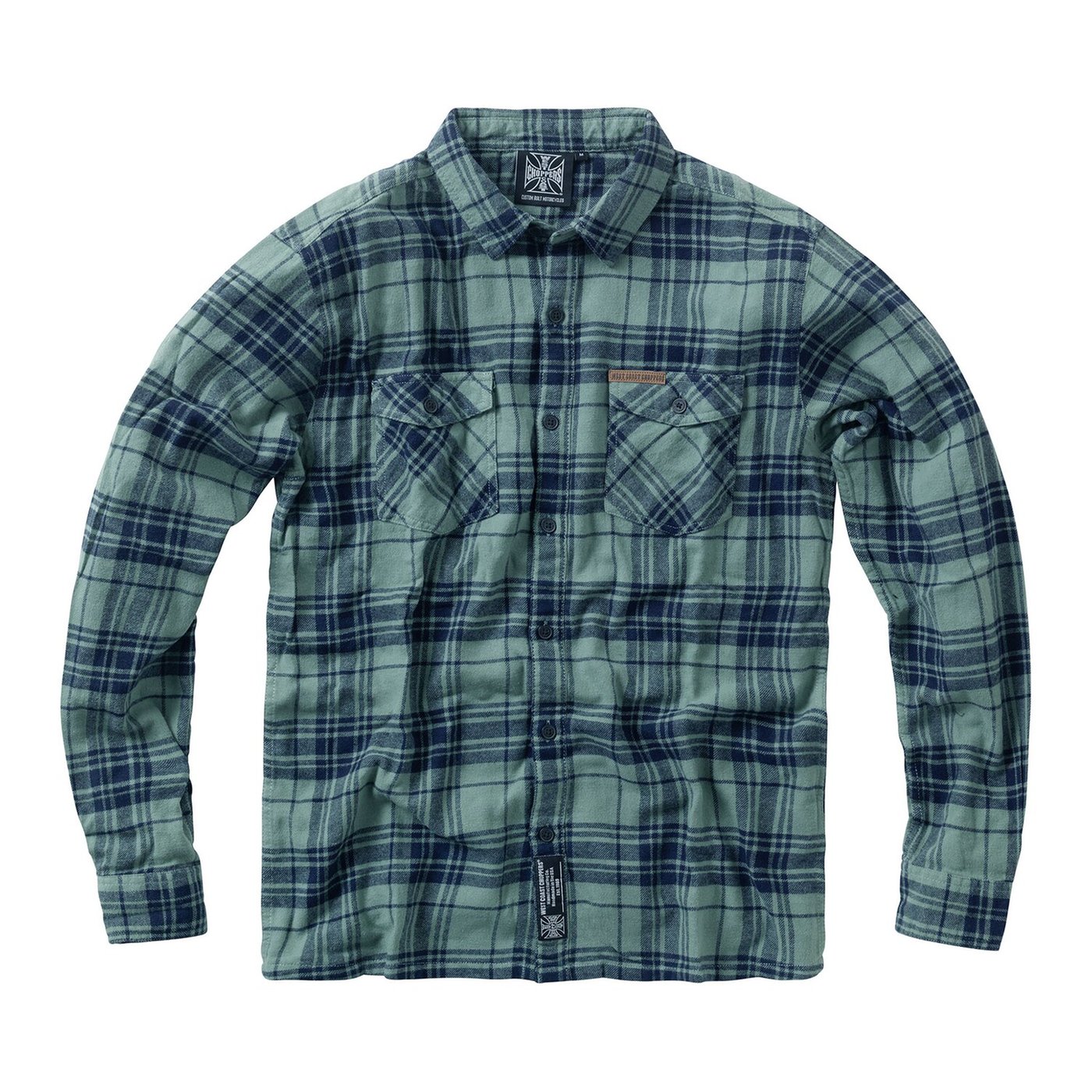 West Coast Choppers WCC Rigid Flannel shirt green/navy