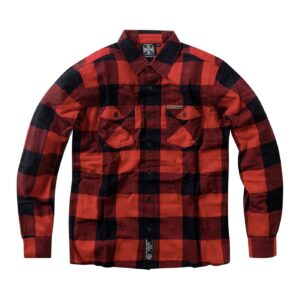 West Coast Choppers WCC Rigid Flannel shirt red/black