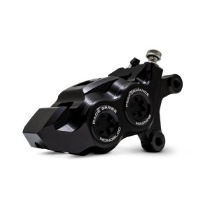 Performance Machine PM, Race Series 4-P Monobloc caliper. Right front. Black