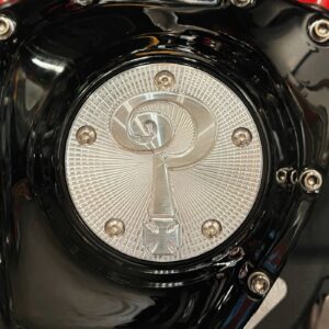 Indian Larry Motorcycles Indian Larry, 'Question Mark' 5-hole point cover. Polished