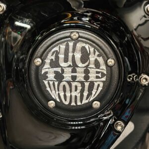 Indian Larry Motorcycles Indian Larry, 'FTW' logo 5-hole point cover. Matte black