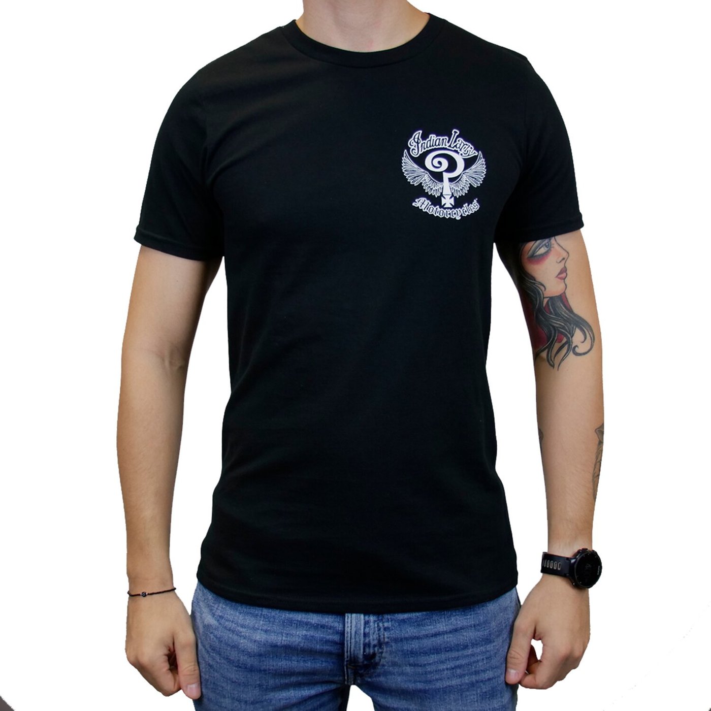 Indian Larry Motorcycles Indian Larry John's t-shirt black - Image 2