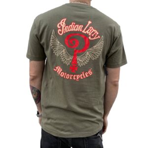 Indian Larry Motorcycles Indian Larry Logo t-shirt army green