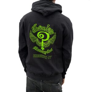 Indian Larry Motorcycles Indian Larry Slime logo hoodie