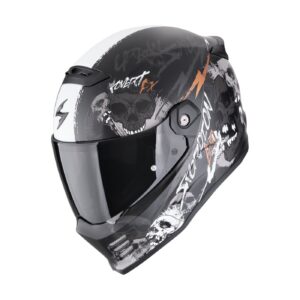 Scorpion Scorpion Covert FX helmet skullz matt black-grey-gold