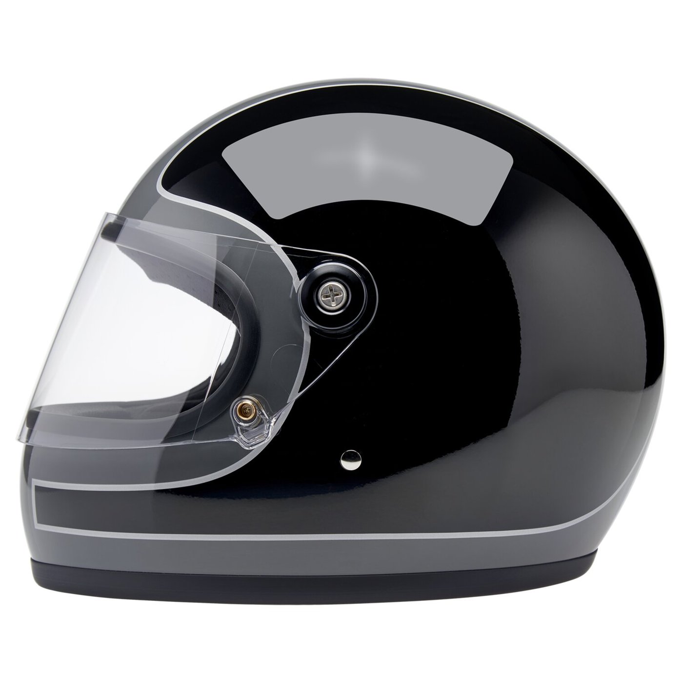 Biltwell Biltwell Gringo S helmet Storm Grey/Black Tracker Gloss - Image 2