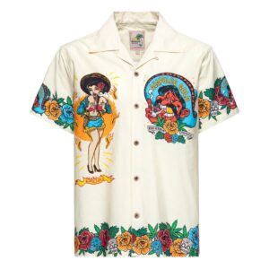 King Kerosin King Kerosin Acapulco hawaii shirt off white
