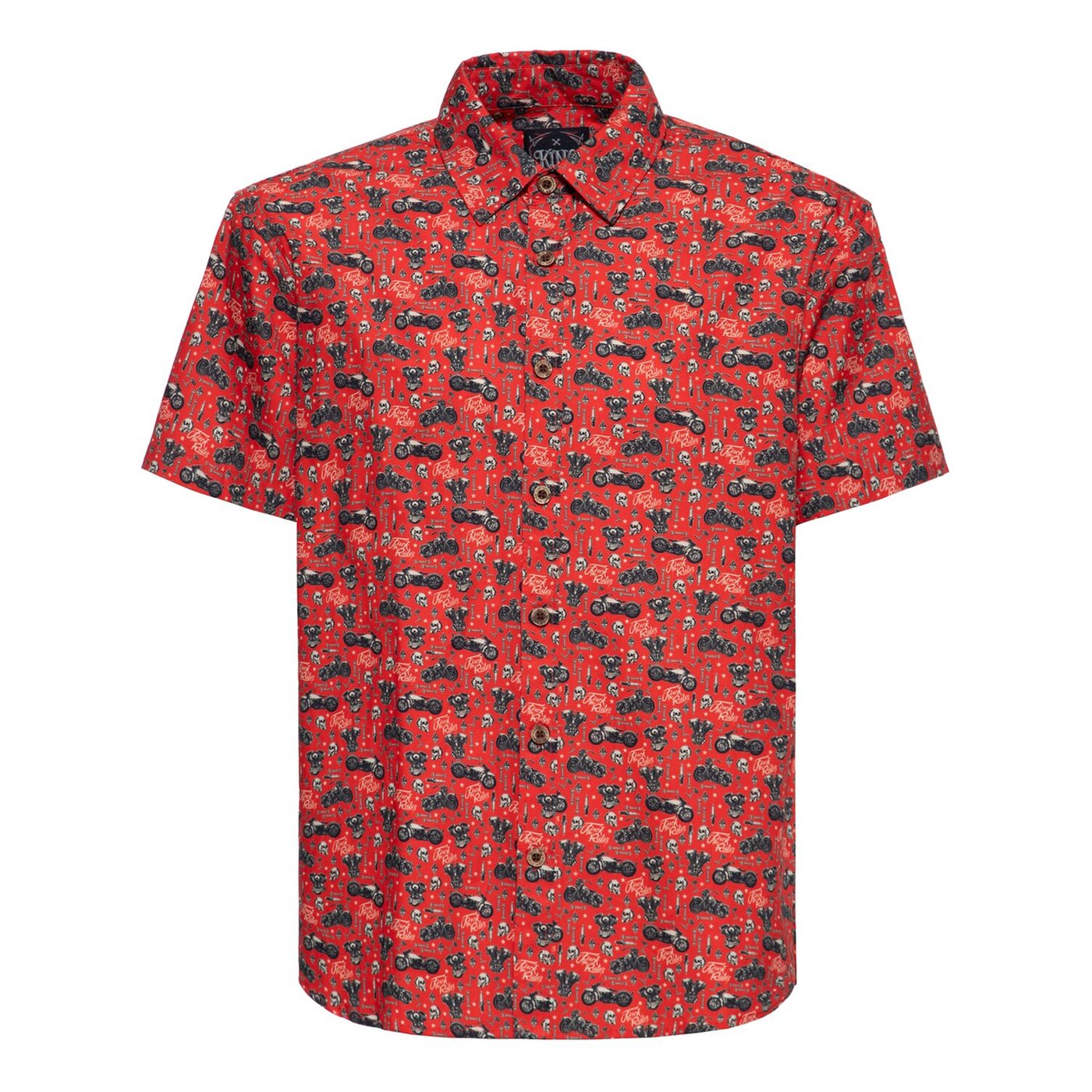 King Kerosin King Kerosin Biker soul shirt red