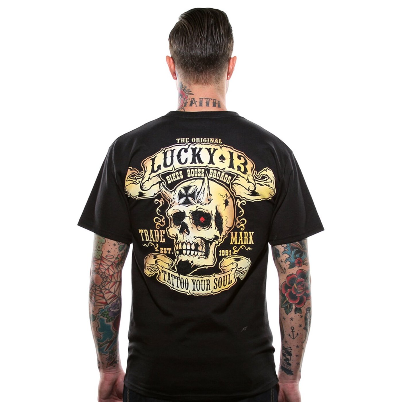 Lucky 13 Lucky 13 Booze, Bikes & Broads t-shirt black