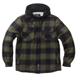 West Coast Choppers WCC Hell Bent Flannel jacket olive/black