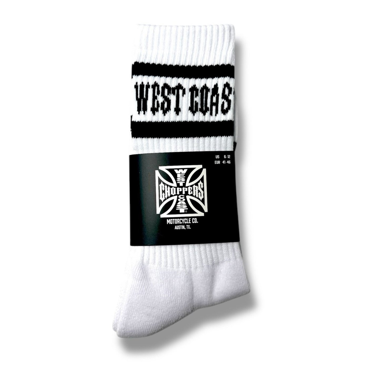 West Coast Choppers WCC OG Crew socks white - Image 2