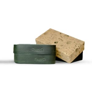Tripmachine Trip Machine, leather handlebar grip wraps. Forest Green