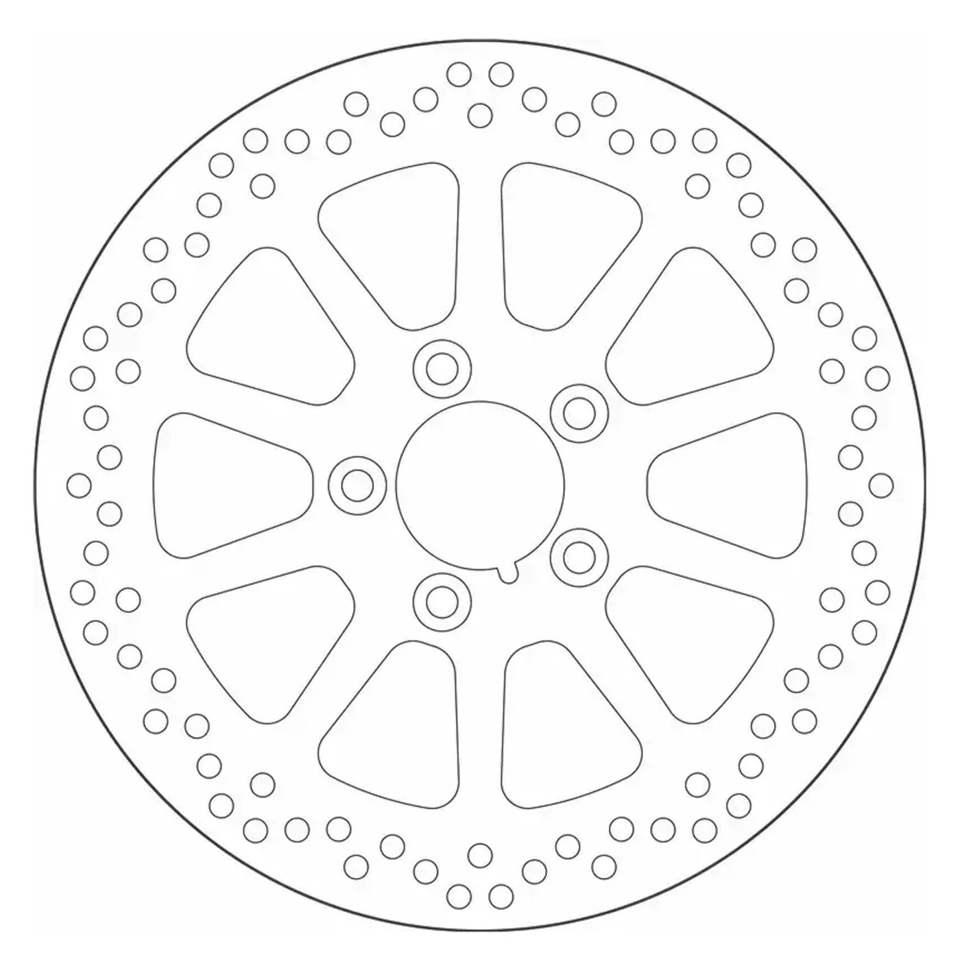 SBS SBS, '10-Spoke Rigid' brake rotor 300mm. Rear. 6mm thick - Image 2