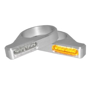 HeinzBikes HeinzBikes, ZC-Line Classic LED fork turn signal set. Silver