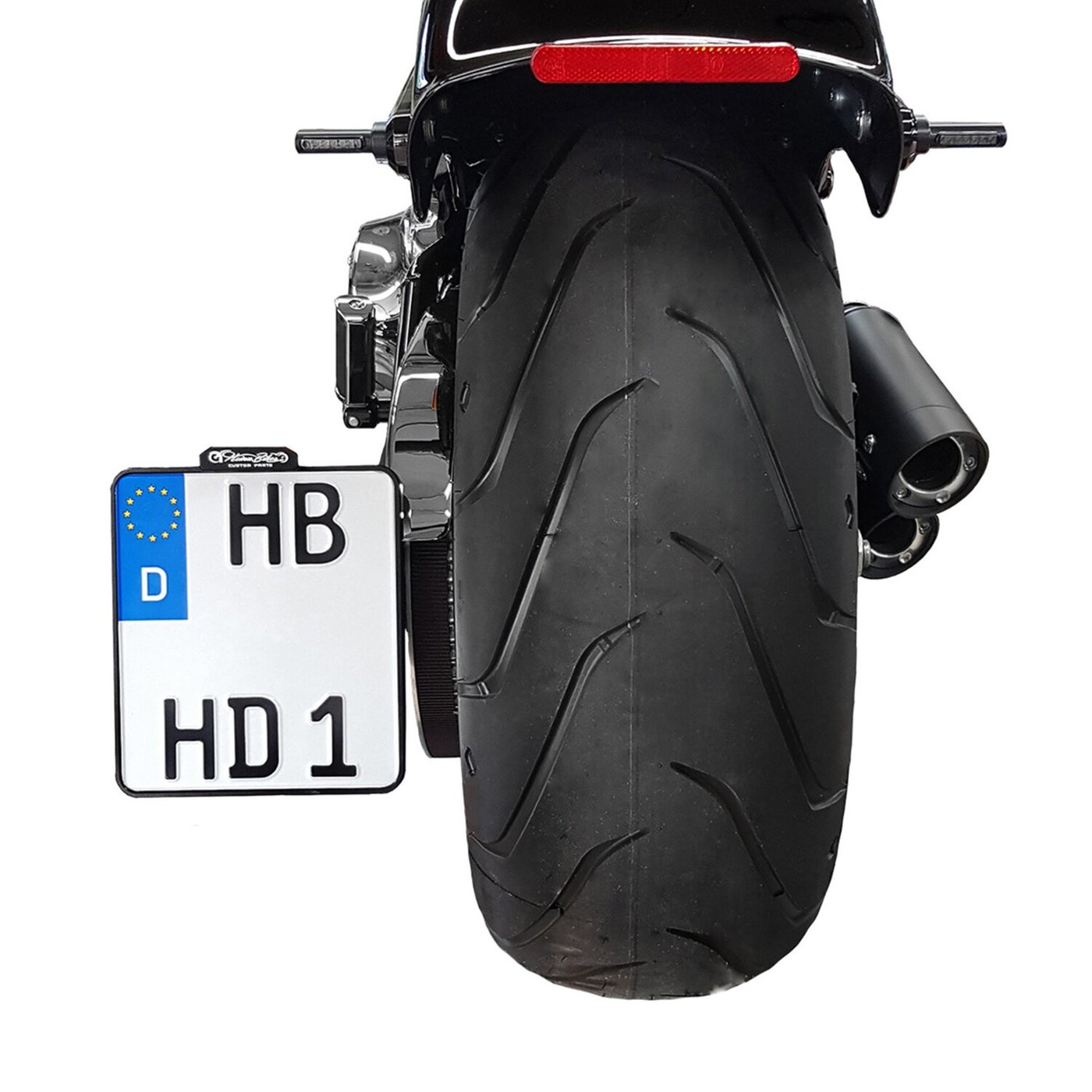 HeinzBikes HeinzBikes, side mount license plate bracket. Black - Image 2