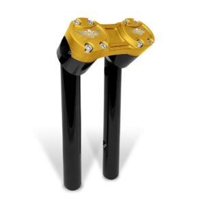 HeinzBikes HeinzBikes, Clubstyle pullback risers 10". Black/Gold