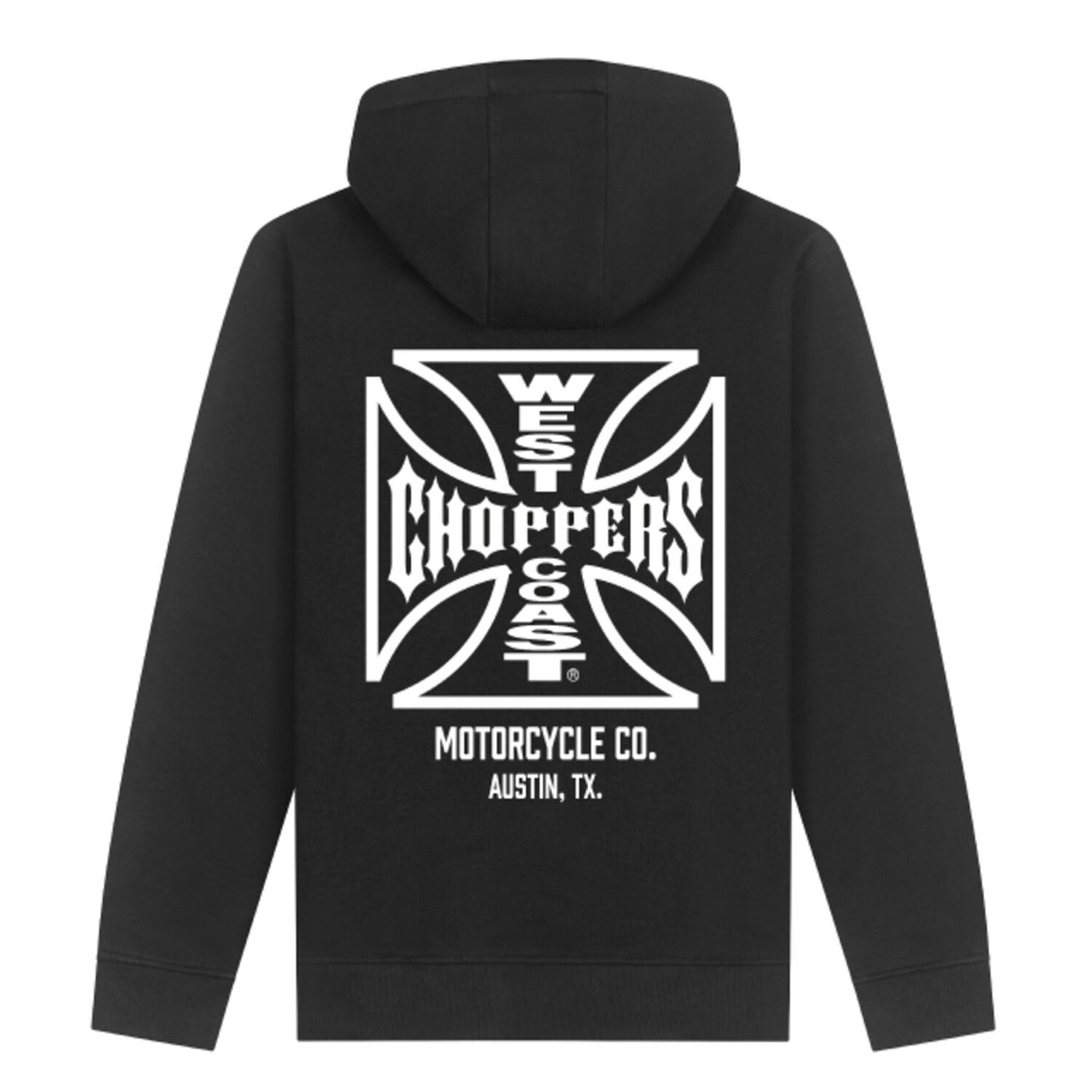 West Coast Choppers WCC ATX Cross zip hoodie black/white