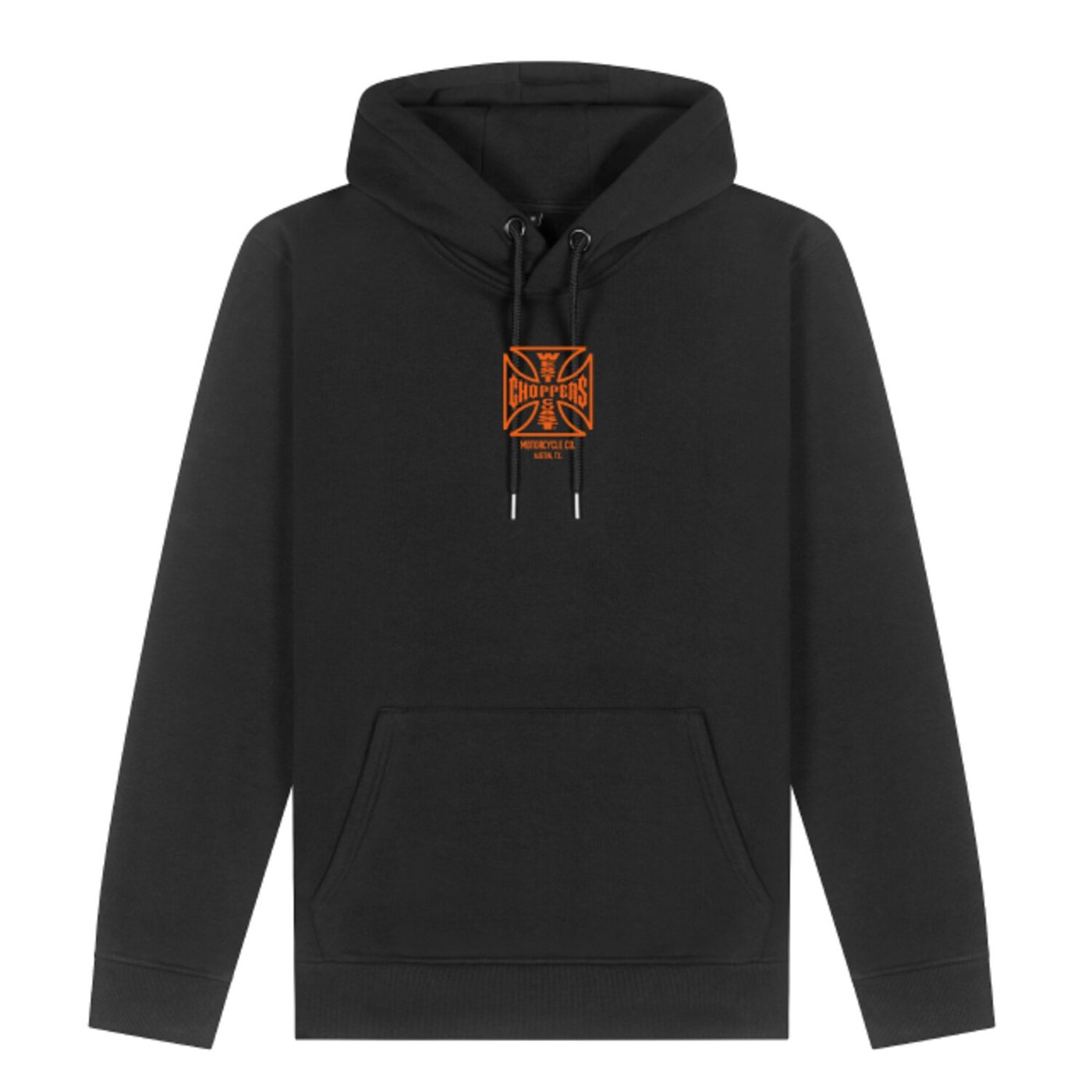West Coast Choppers WCC ATX Cross hoodie black/orange - Image 2