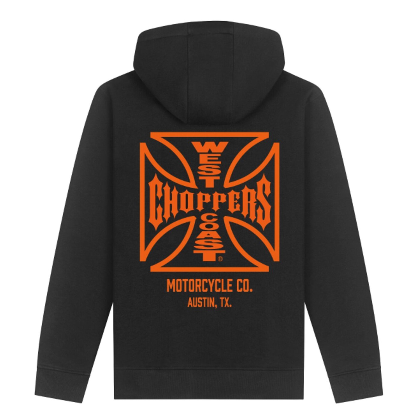 West Coast Choppers WCC ATX Cross hoodie black/orange