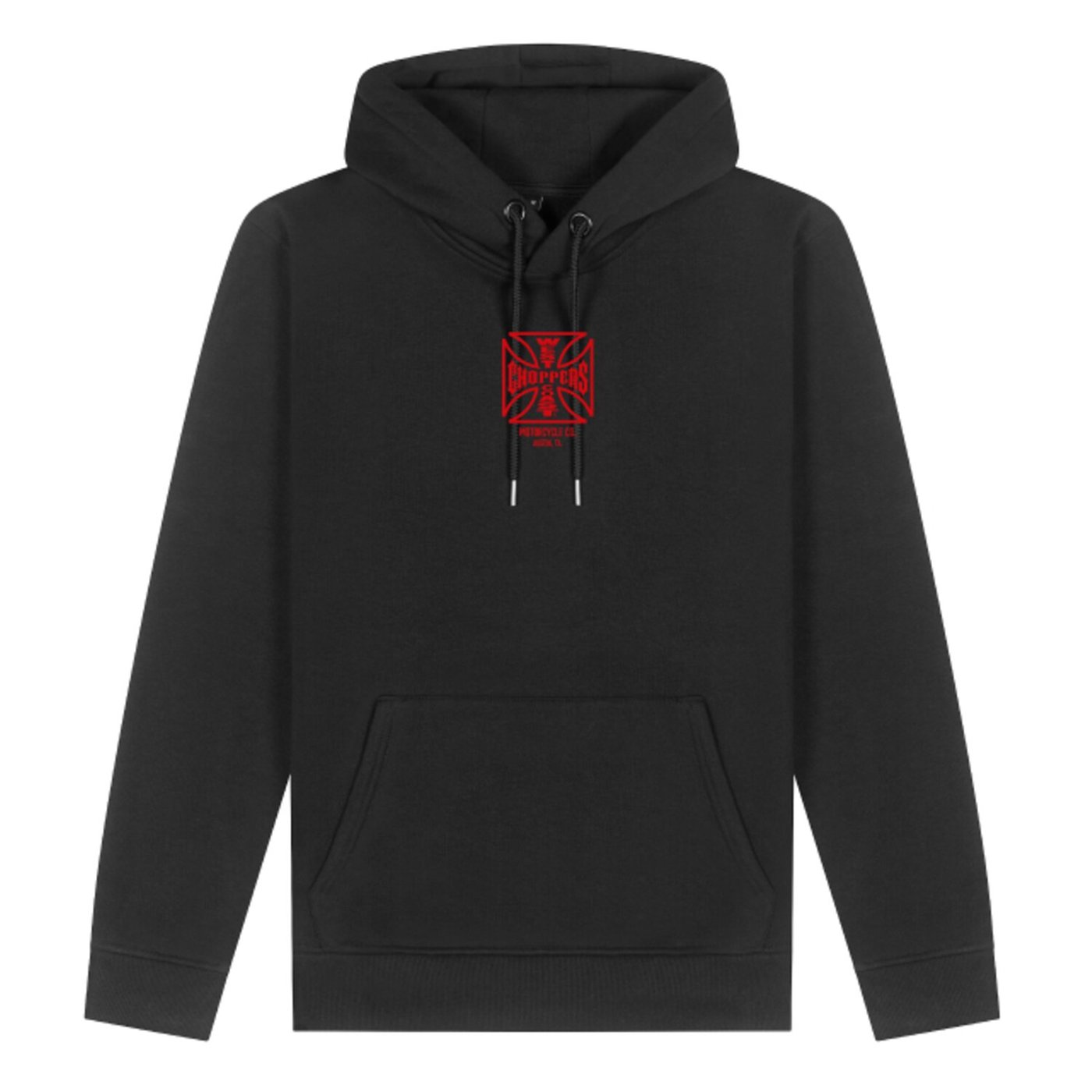 West Coast Choppers WCC ATX Cross hoodie black/red - Image 2