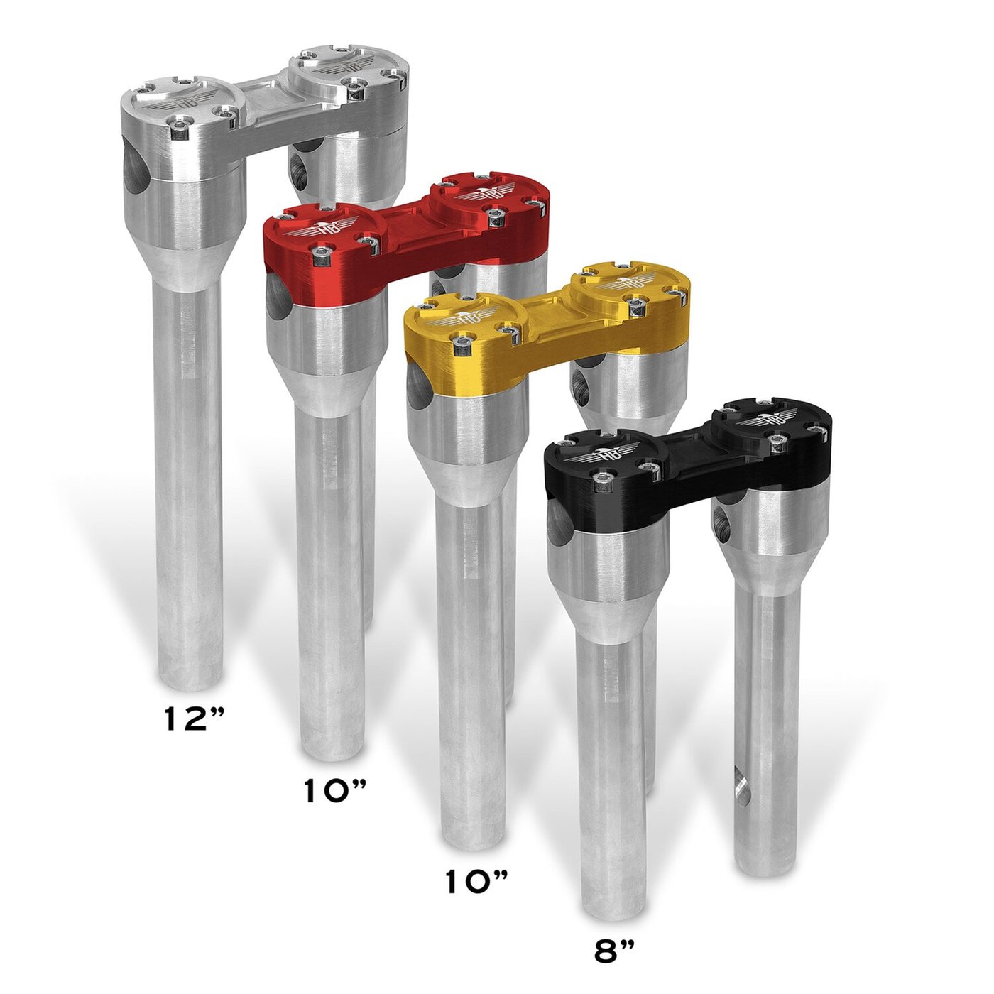 HeinzBikes HeinzBikes, Clubstyle straight risers 8". Silver/Gold - Image 2