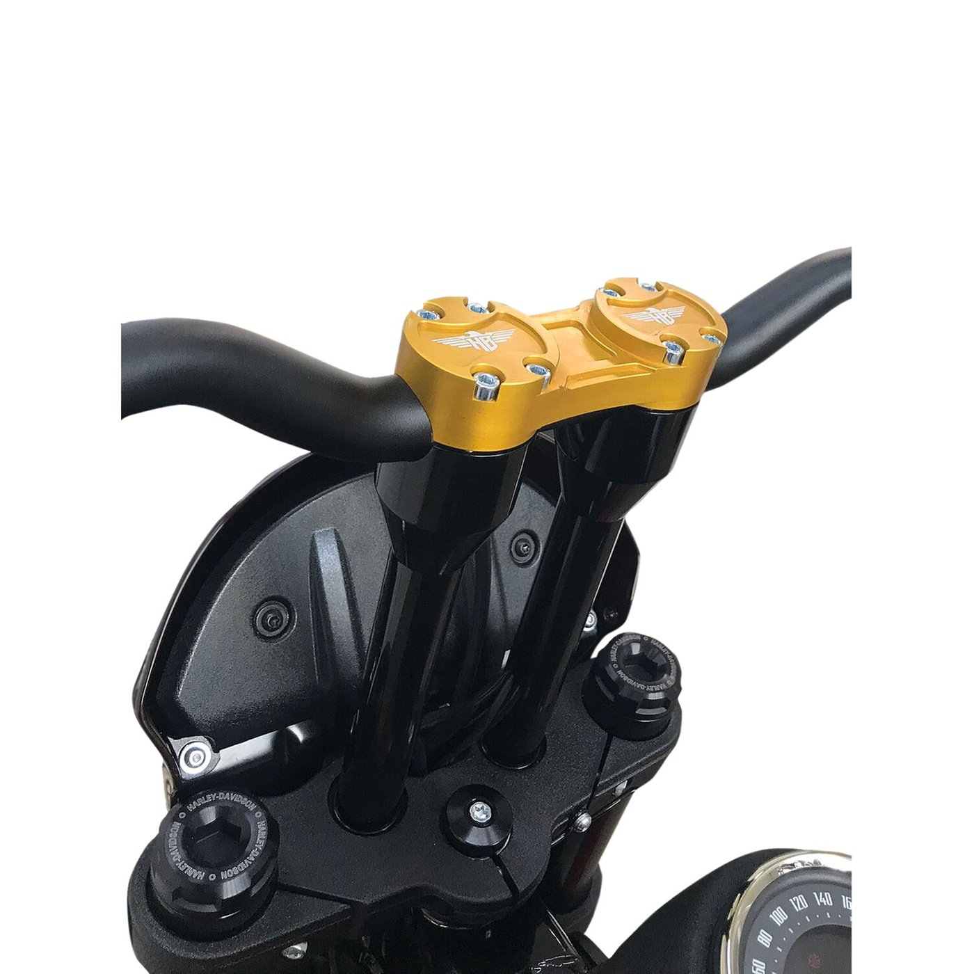 HeinzBikes HeinzBikes, Clubstyle straight risers 10". Black/Gold - Image 2