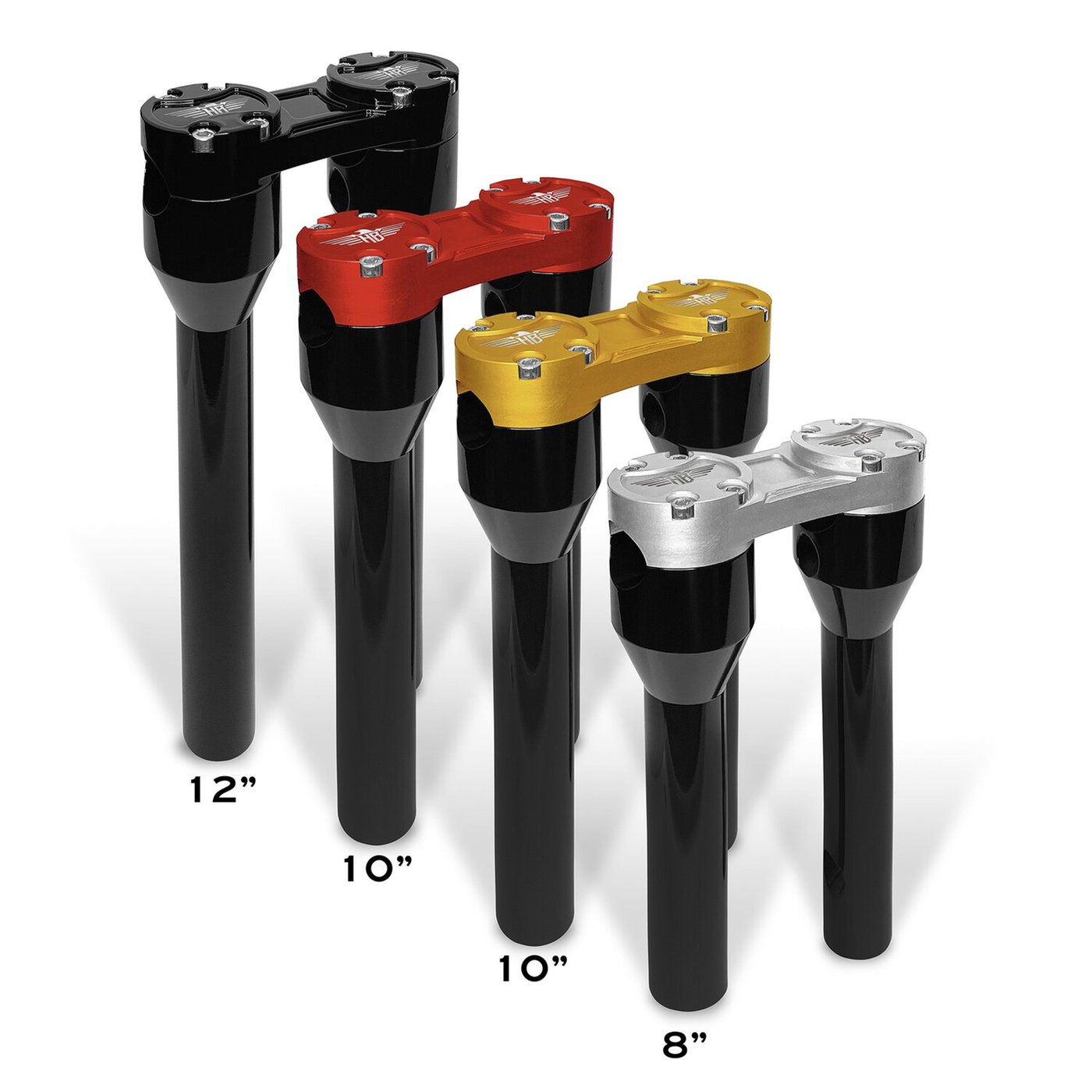 HeinzBikes HeinzBikes, Clubstyle straight risers 10". Black/Red - Image 2