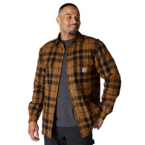 Carhartt Carhartt Flannel Sherpa-Lined shirt carhartt® brown