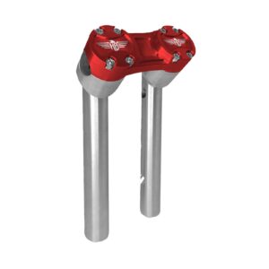HeinzBikes HeinzBikes, Clubstyle pullback risers 6". Silver/Red
