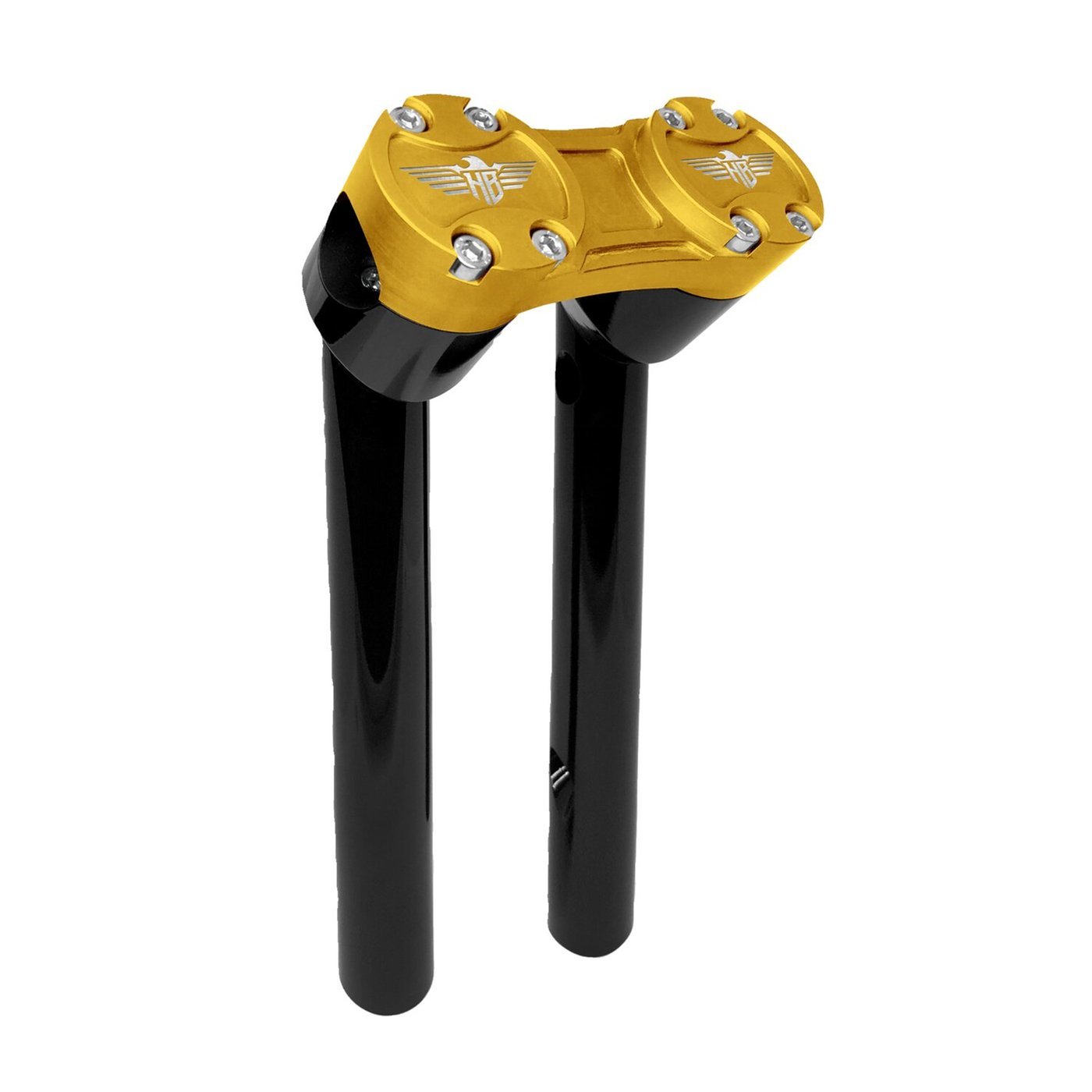 HeinzBikes HeinzBikes, Clubstyle pullback risers 8". Black/Gold