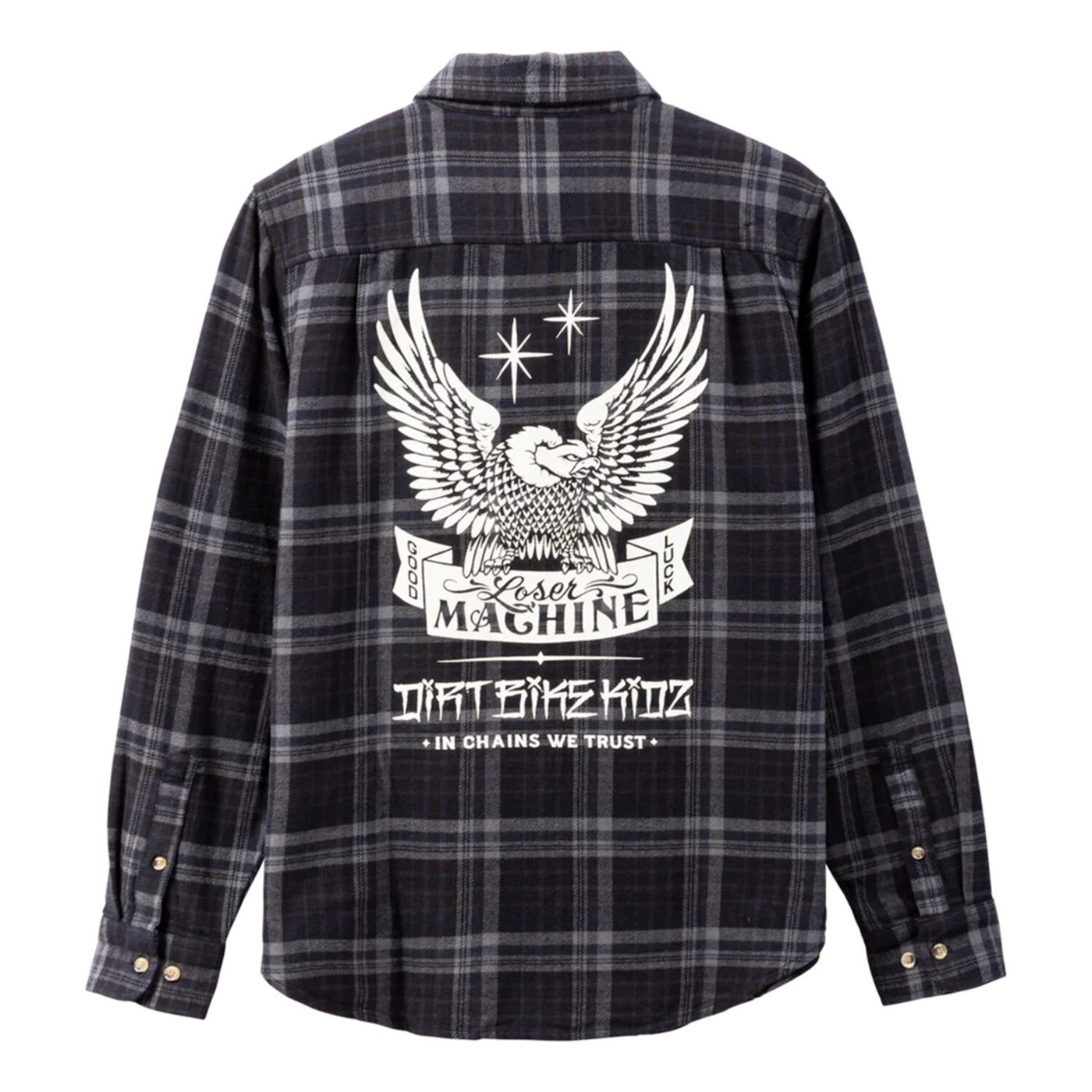 Loser Machine Company Loser Machine Step up flannel shirt black - Image 2