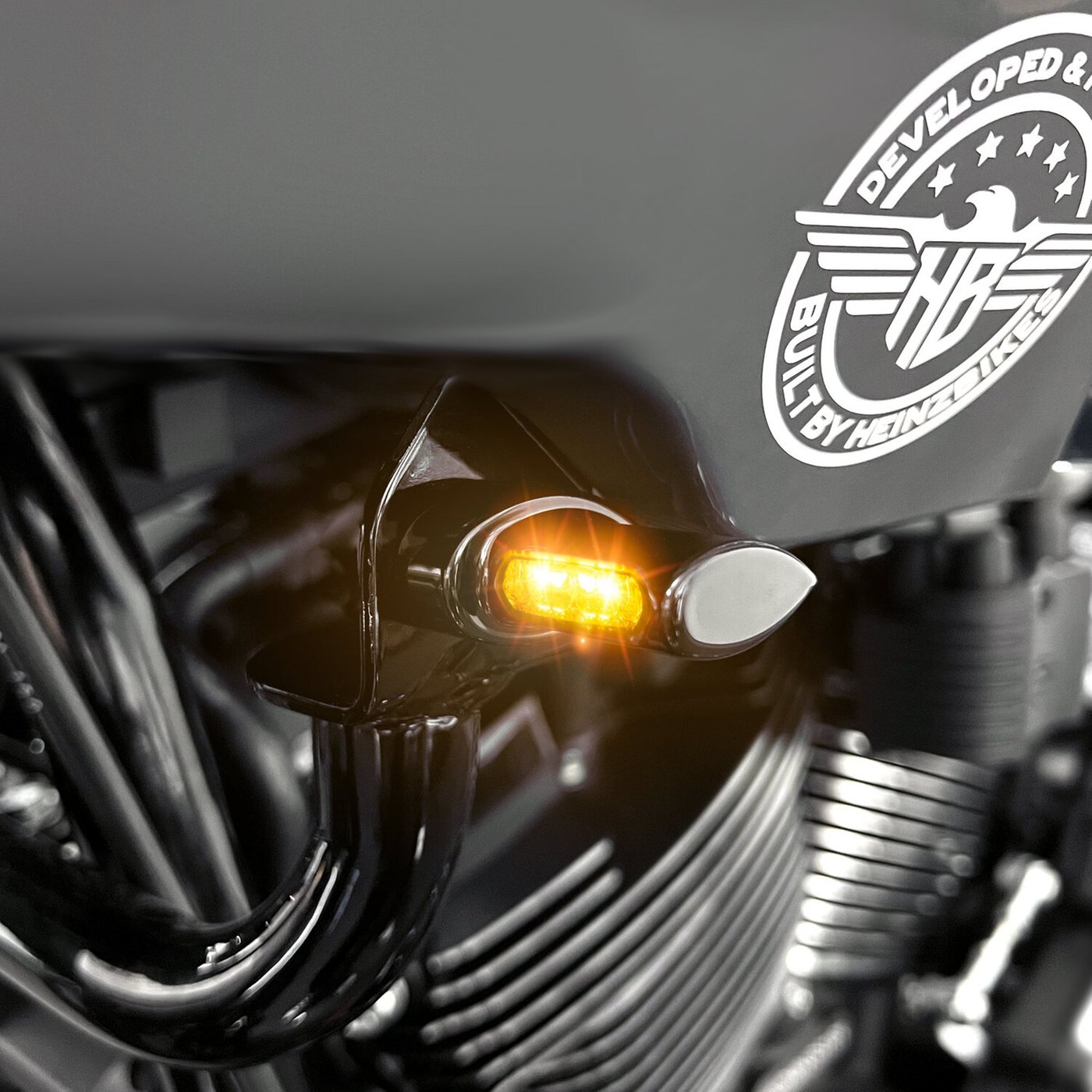 HeinzBikes HeinzBikes, ST Micro front turn signals. Black anodized
