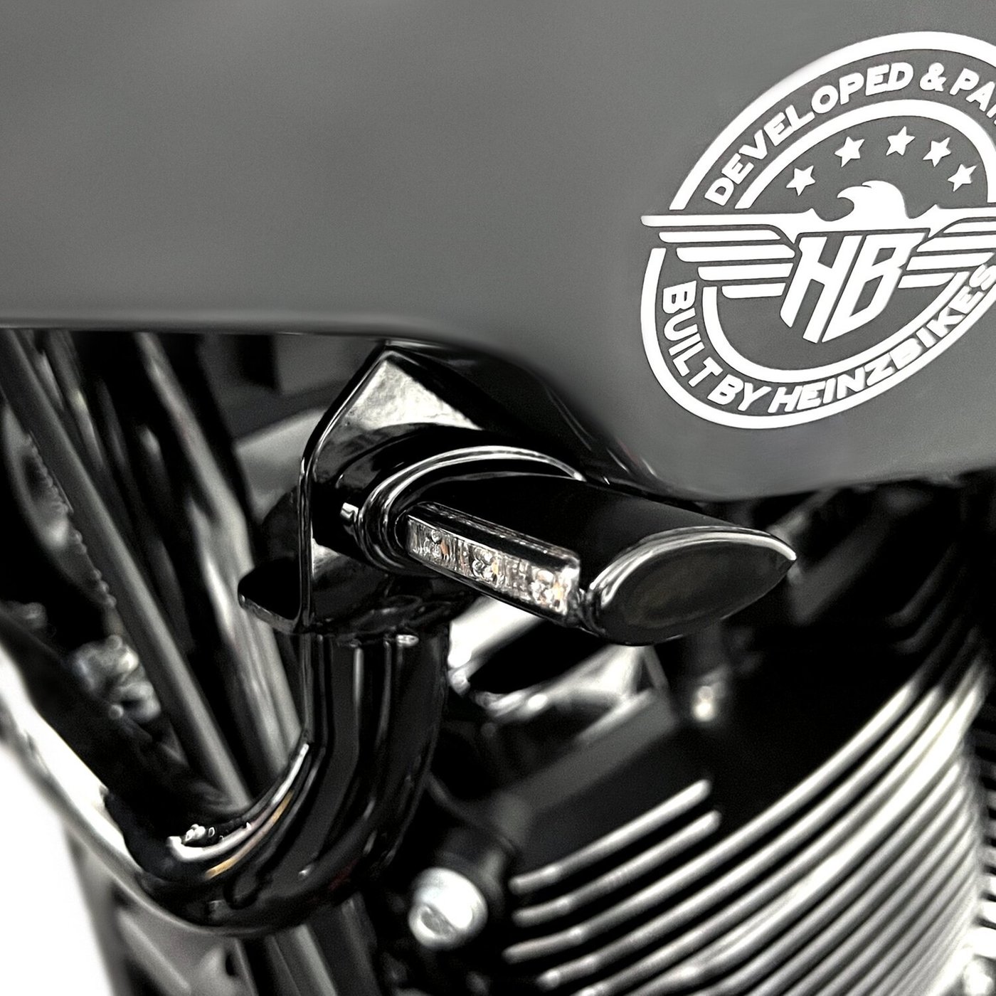 HeinzBikes HeinzBikes, ST Classic turn signals. Black - Image 2