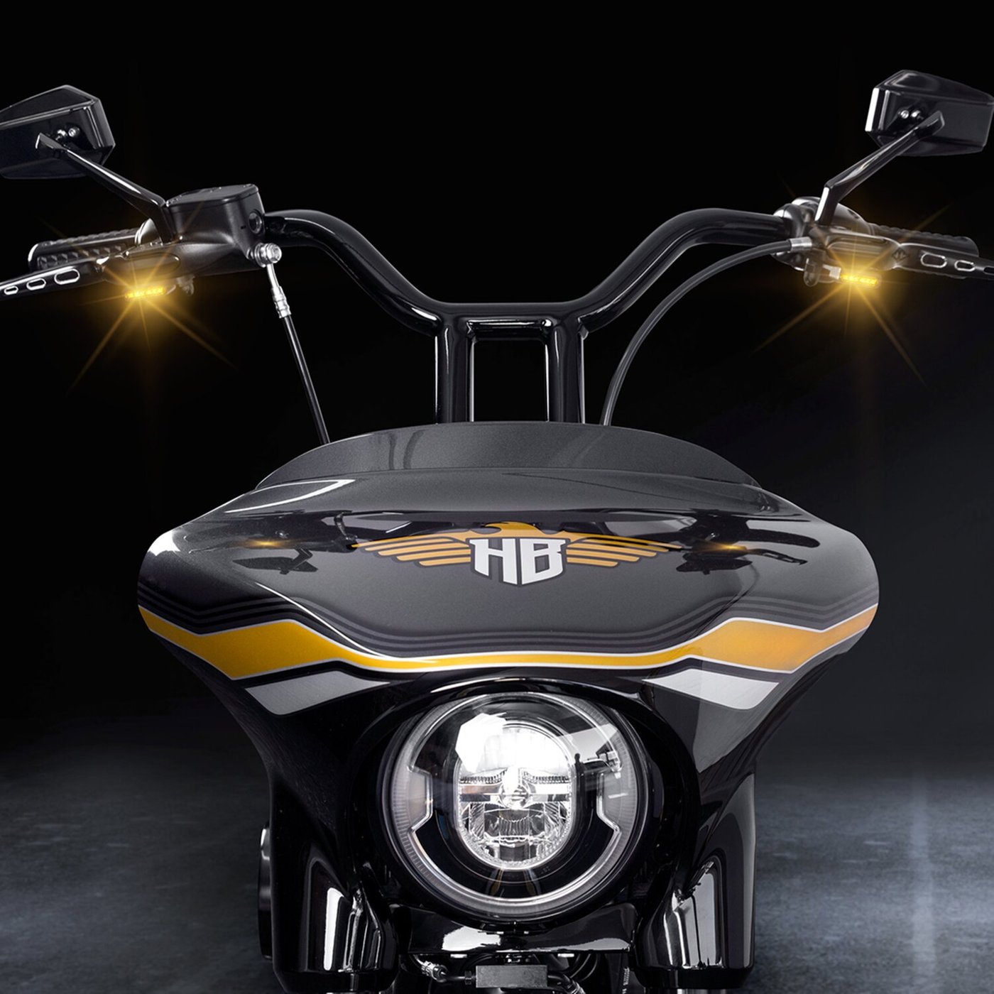 HeinzBikes HeinzBikes, Stripes turn signals. Black no PL - Image 2