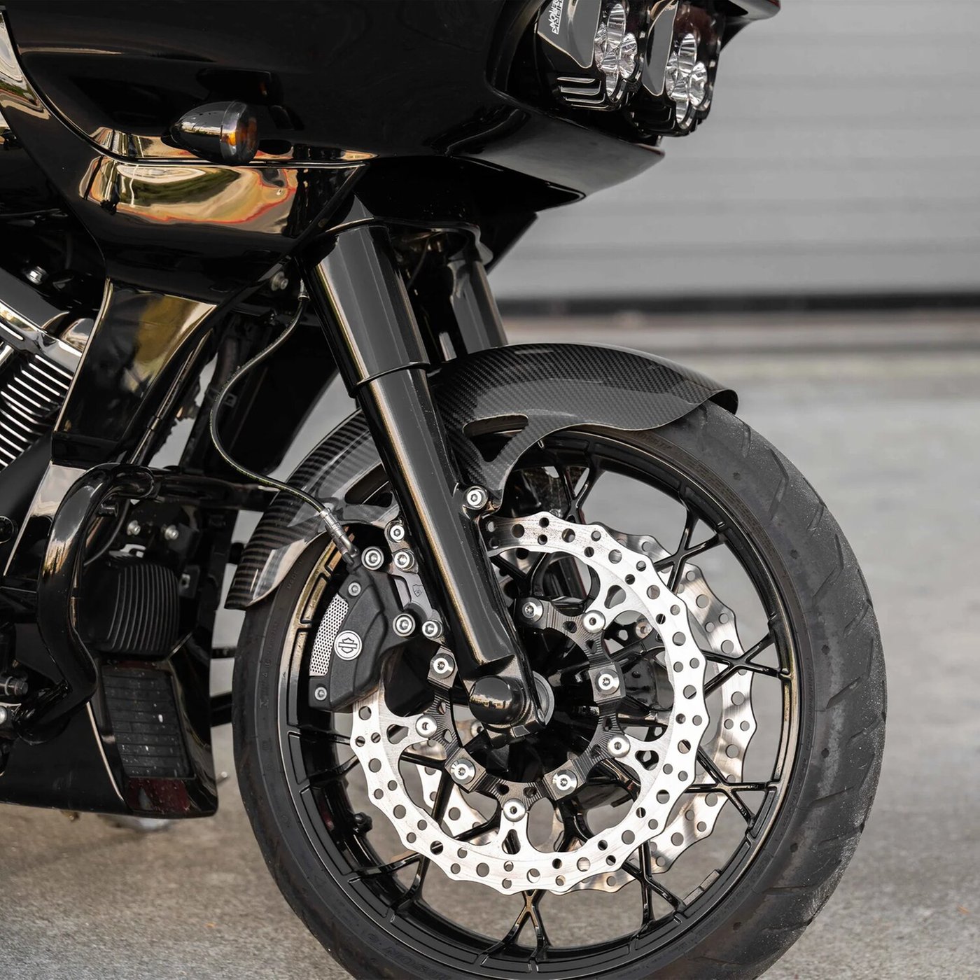 Arlen Ness Arlen Ness, 19" Pro Sport front fender. Carbon fiber - Image 2