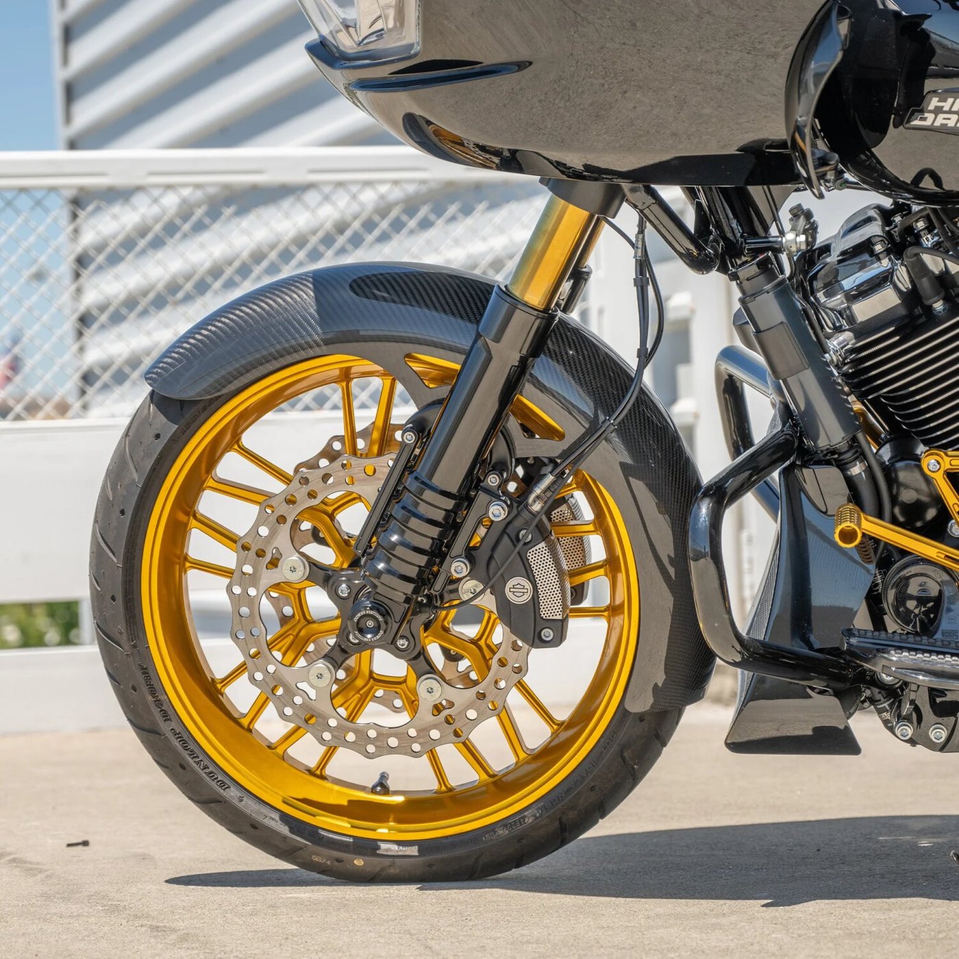 Arlen Ness Arlen Ness, carbon fiber Wrapper front fender kit. 19" - Image 2